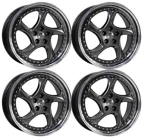 4x MB Design Felgen TURBO S 9.0Jx19 ET42 5x112 Glanzgrau poliert kompatibel mit Skoda Karoq Octavia Superb iV Superb