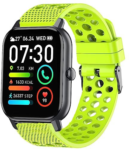 Blueshaweu Cinturino Compatibile per Ddidbi 1.85 Smartwatch P66D, Cinturini Sportiva in Silicone Morbido e Traspirante per Nerunsa/Ddidbi/Dotn/Aptkdoe P66D Smartwatch (verde)