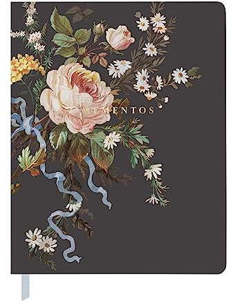 Fringe Studio Klassisches großes Taschenbuch-Tagebuch, Rokoko-Rose, 19,1 x 24,1 cm, 208 Seiten, Memento Collection (841051)