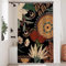 Uiiooazy Duschvorhang 120x180cm, Duschvorhang Grüne Blätter Boho Blumen Tropisch Abstrakt Duschvorhänge Anti Schimmel Stoff Waschbar Wasserdicht Polyester Bad Vorhang mit 8 Haken für Badezimmer