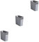 rongweiwang 3 Juegos de Bote de Basura de plástico Papelera Contenedor de Basura Color sólido Exterior Cocina de Capacidad Artículos Diversos Gris, Gris 3Conjunto