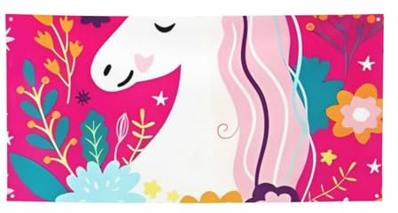 Fantasy Rainbow Banner Party Decor Hintergrund Banner Geburtstag Party Fotografie Hintergrund Dekorationen Indoor Outdoor Wanddekoration Banner Party Supplies Favors 119 x 61 cm