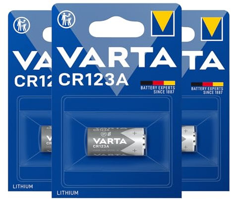 VARTA 3 piles photo au lithium 6205 CR123A 3 V longue durée de vie 1430 mAh chacune
