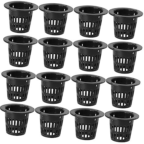 Kisangel 50 Stück Orchideentöpfe Körbchen Für Blumentöpfe Mini-Pflanzen Gitternetztopf Hydroponischer Korbtopf Pflanzkorb Hydrokultur Net Cups Gartennetzschalen Töpfe Hydroponik Blumentopf
