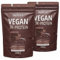 Nutri + Vegan Protein Pulver Chocolate Brownie 2000 g - Pflanzliches Proteinpulver Schoko 2 kg - Eiweißpulver für unverschämt leckerer Eiweiß Shakes