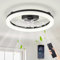 IZOWE Ceiling Fan Large Crystal Ceiling Fans with Lights 52CM LED Dimmable Ceiling Fans with Lights and Remote Reversible 6 Speed Ceiling Fan Light Timer Smart Fan Light Bedroom Living Room