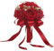 Blumenstrauß Romantische Hochzeits Brautstrauß Rot Rosen hält Blumen mit schönem Band Brautjungfer Hochzeitsstrauß künstliche Seidenblumen Handhaltung für Hochzeit