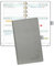 POPRUN Taschenkalender 2025 Klein 16,5 x 9 cm (Jan.2025-Dez.2025) - Kalender 2025 Klein Ringbuch mit Softcover - Terminplaner, Planer 1 Woche 2 Seite mit Kartenschlitz - Grau