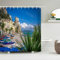 TACOKI 3D Duschvorhang 120x200 Italien Duschvorhang Italien Bad Vorhang Antischimmel Wasserdicht Duschvorhänge Textil Polyester für Badezimmer Badewannen mit 8 Haken A191