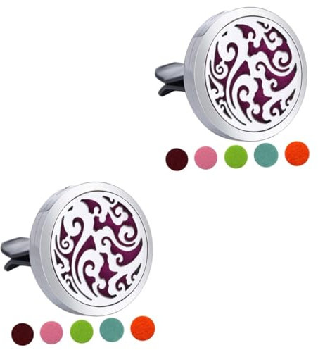 Anneome 2pcs Aromatherapy Car Vent Clip Diffuser Essential Oil Car Freshener Cloud Pattern Refill Pads