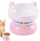 Pet Eating Bowls, Indoor Cat Bowl, Feeding Container, Raised Cat Food Bowls, Backflow Prevention Ceramic Dish Tilted, Slanted Mouth, Non-Slip Raised Cat Bowls for Pet Indoor Cats