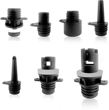 Sup Pumpe Adapter Kit, 7 Luftventil Düsen Elektrische Sup Luftpumpe Zubehör Ersatzteile Aufblasbarer Adapter für Schlauchboot für Aufblasbares Stand Up Paddle Board Schlauchboote Zelt Pool