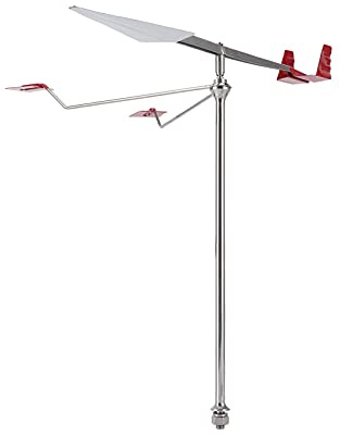 Girouette Marine, Indicateurs de Direction du Vent, Indicateur de Vent de Bateau en Acier Inoxydable 304 avec Support Fixe pour la Navigation de Bateau de Yacht