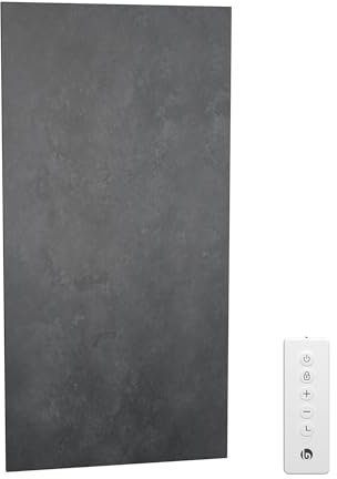 blumfeldt Calefactor Infrarrojo 700W – Montaje en Pared, IP44 para Baños, Control WiFi y Mando, Termostato Integrado, Detección de Ventanas, Eficiencia Energética 99%, Diseño Metálico