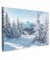 MuchoWow© Leinwand Bilder 90x60 cm Wanddeko Wohnzimmer Aesthetic Room Decor Deko Zimmer Wandbilder Modern Bild auf Leinwand Winterlandschaft - Natur - Berg - Bäume - Schnee