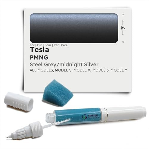 Genuine Colors Lackstift Steel Grey Midnight Silver PMNG für Tesla Silber Model S 3 X Y