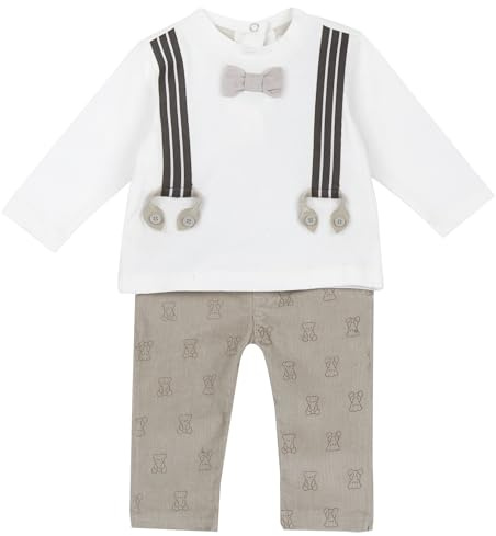 Chicco, Completo Neonato Elegante, con Maglietta e Pantaloni, Abbigliamento Bambino 0-24 Mesi, Idee Regalo Nascita, Designed in Italy