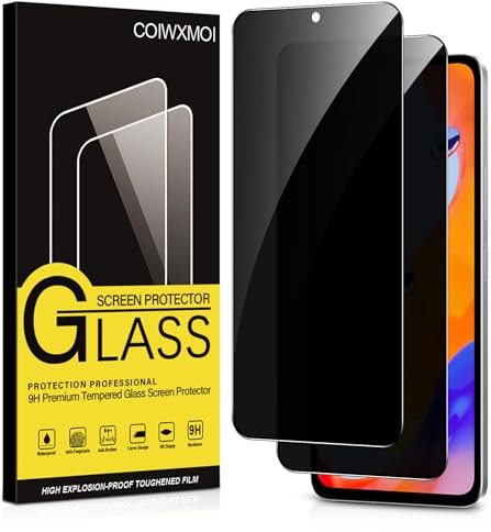 Coiwxmoi Verre Trempé pour Xiaomi Redmi Note 11 Pro Anti Espion Vitre Protection Ecran Anti-Espion Film Protecteur Écran Dureté 9H Anti-Rayures Haute définition Sans Bulles Anti-Spy Confidentialité