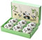 Tefrine Lindo juego de cuenco y palillos de panda para sopa y arroz, cerámica, regalo de 6 piezas, juego de platos japoneses para ramen, cuencos de arroz para microondas, juego de 6 ideales para