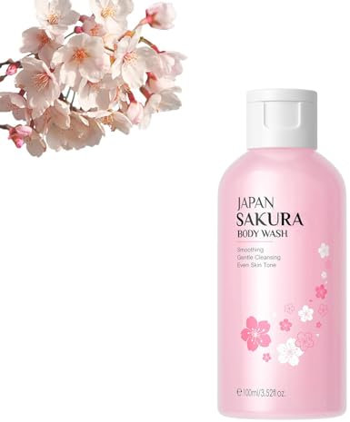 100ml Sakura Duschschaum, Sakura Schaum Duschgel, Japan Sakura Body Wash, Kirschblüte Und Süßmandel, Spendet Der Haut Feuchtigkeit, Macht Sie Weich, Verleiht Der Haut Einen Kirschblütenduft (1, 100ml)