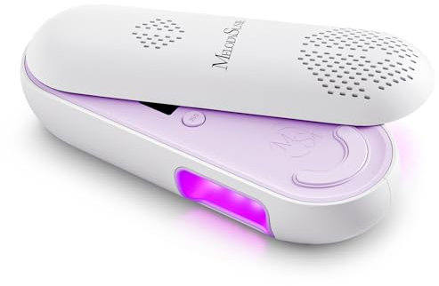 MelodySusie Plus20F Cordless UV Nail Lamp, Innovative UV Protection Light for Gel Nails with 2 Timers & LED Display, the Rechargeable Nail Art Tools for Manicure Fast Curing Gel Polish at Home Purple