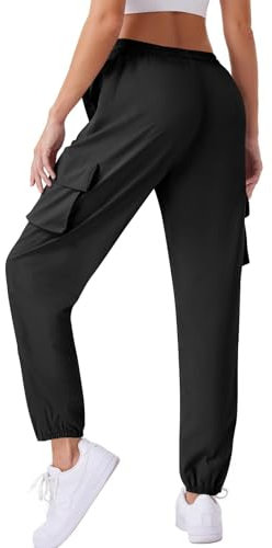 Pantalon de Travail Femme Multi-Poches à Taille élastiquée et à Cordon de Serrage Pas Cher Soldes Pantalons Cargo de Randonnée Pantalon à Séchage Rapide Pantalons de Sport Décontractés