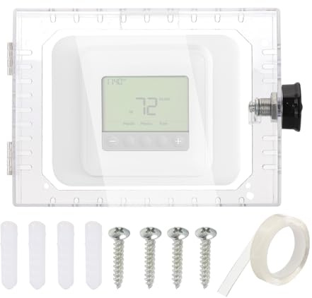 PATIKIL Thermostat Lock Box with Combination Lock | Universal Clear Thermostat Cover Guard Fits Thermostats 5 H x 6 W or Smaller
