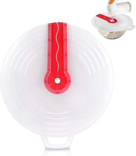 Spritzschutz für Rührschüssel,Silikon Spritzschutz Schüssel Deckel,Universal Silikon Deckel,Schlagen von Eiern und Schlagsahne,Verhindert Lästiges Spritzen des Teigs Beim Mixen