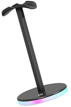 LED-Kopfhörerständer, Schreibtisch, Gaming-Kopfhörer-Halter, Aufhänger, geeignet für Desktop-Tischspiele, Kopfhörer, PC-Gamer-Zubehör