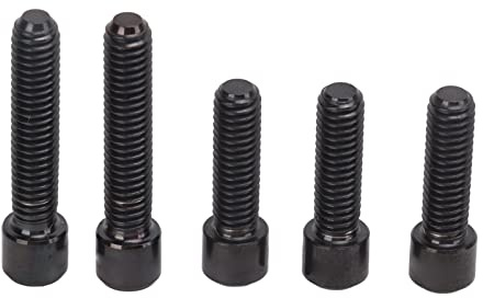 ANKROYU Derailleur Screws Titanium Alloy Rustproof Lightweight High Reliability Easy Installation for Mountain Bike Front Rear Derailleur Limit Fine Adjustment 5 Pieces M4 3Pcs 13. (Black)