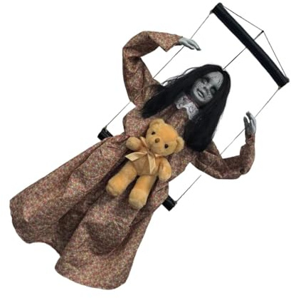 Geisterfigur Puppe Halloween Dekoration Stimmaktiviert Geisterhaft mit leuchtendem Auge für Garten Hof Dekorationen Einfache Installation Halloween Animatronic