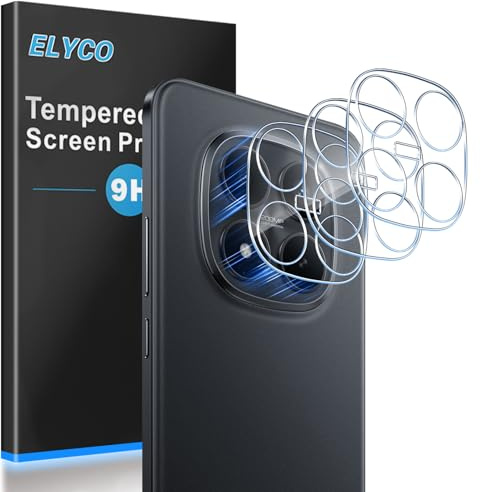 ELYCO Protector de Lente Cámara para Xiaomi Redmi Note 15 Pro 5G/15 Pro Plus 5G/POCO M8 Pro 5G, 3 Piezas Cristal Templado Cámara, 9H Dureza Anti-Rasguños Sin Burbujas HD Protector lente