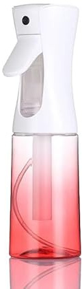 ZALUJMUS Ultra Fine Mist Spray Bottle, 200ml Continuous Sprayer, Plastic Reusable Container for Hair, for Hair, Cleaning, Gardening (Gradient Red)