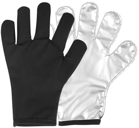 ZGUZMCMK Sauna Handschuhe Paar Atmungsaktive Fitness Handschuhe Portable Trainings Finnische Sauna Mitts Schweißhemmende Handpflege Polyester für Spa HEI, Silber