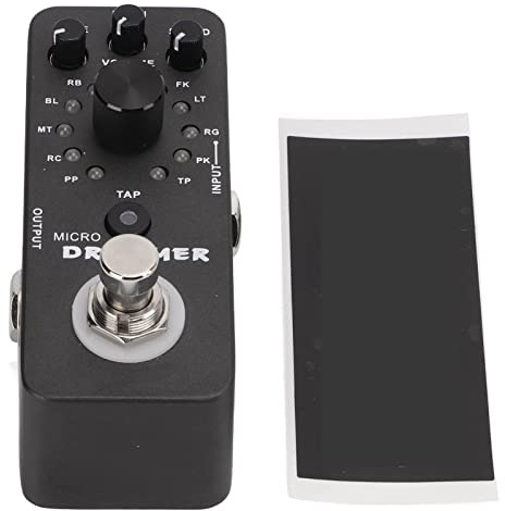 Alomejor Gitarrenpedal, Drum-Machine-Pedal mit 121 Drum-Loops, True Bypass für den Ersatz von E-Gitarren