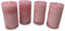 Treasured Memory 4X Stumpenkerzen Altrosa 9x5cm Kerzendeko Kerze Tischdeko Kommunion Konfirmation Taufe Hochzeit Terrasse Garten Pink Rosa Antik