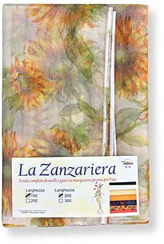 Tex family Tenda Rete ZANZARIERA da Esterno piombata Girasole cm.150X250