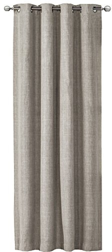 JEMIDI Vorhang blickdicht 140x245cm - Gardine mit Ösen Anbringung - Ösenschal Dekoschal Leinen Optik - 100% Polyester für Wohnzimmer Schlafzimmer