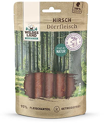 Wildes Land - Hirsch - Dörrfleisch - 7 Stück - Snack