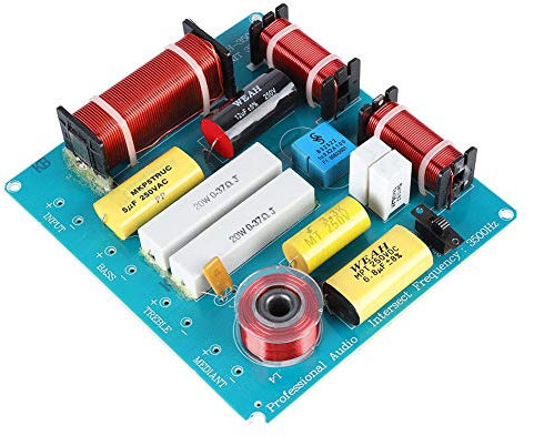 ASHATA Haut-Parleur diviseur de fréquence, Professionnel 3 Voies Filtre Crossover Filtre Fréquence Audio Diviseur 300W pour DIY KTV Haut-Parleur