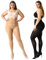 MANZI Damen Strumpfhose Übergröße Stützstrumpfhose Plus Size halbtransparent,XXXXL