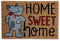 koko doormats Fussmatte aussen - Türmatte außen kokosmatte mit antirutsch PVC - Fußmatte lustig Home Sweet Home Hund Design - Outdoor Doormat - Größe: 60 x 40 x 1.5 cm.