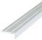 Dalsys Treppenkantenprofil selbstklebend 200cm x 25mm x 10mm aus Aluminium, Bodenprofil für Treppenwinkel Silber