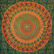 MOMOMUS Wandteppich Mandala - 100% Baumwolle, Bunt, Orientalische Designs - Ideal als Wandtuch Mandala, Indischer Wandbehang aus Stoff und Wandteppich Boho - Grün, 210x230 cm