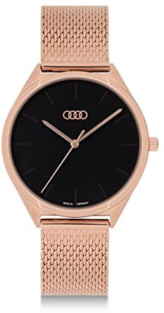 Audi collection 3102200400 Armbanduhr Damen Uhr, roségold/schwarz