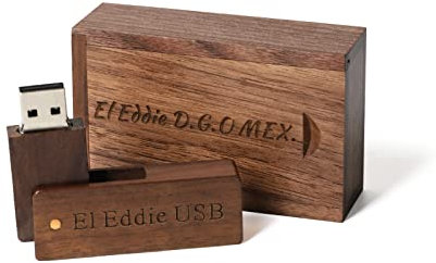 Personalised Engraved USB Flash Drive, Personalised Gift Engraved Solid Wooden USB Flash Drive for Wedding, Graduation, Birthday, Father's day, Mother's day (256G, Walnut)