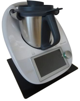 Planche coulissante en verre de sécurité, extrêmement résistante et durable, idéale pour le Thermomix. Avec 2 patins en téflon pour le mouvement et 2 pieds en caoutchouc pour une stabilité