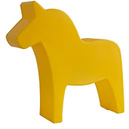 8 seasons design Shining Dala Horse, Solar LED Deko-Lampe Pferd, Höhe: 43cm, Gelb, inkl. Solarmodul und Leuchtmittel in warmweiß, Tischlampe, Solarlampe, Outdoor