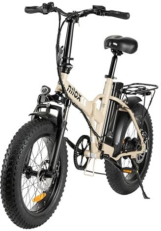 Nilox, E-Bike X8 SE, Bici Elettrica Pieghevole, Fino a 70 km di Autonomia, Fino a 25 Km/h, Brushless High Speed da 36V - 250W e Batteria Removibile 36 V-13 Ah, Gomme FAT 20 x 4, 5 Modalità di Guida