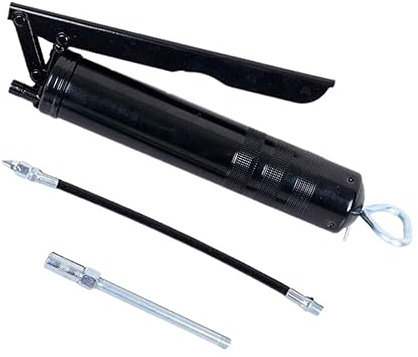 KJOET Heavy Duty Lever Manual Grease Gun Black Cylinder Press Bar Type Grease Gun Hand Tool Vehicle Lubrication Repair